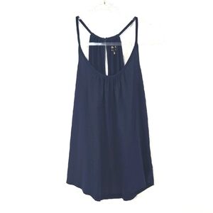 Lilly Pulitzer Blue Strappy Flowy Tank Beachy Summer Vacay Nautical, size XS